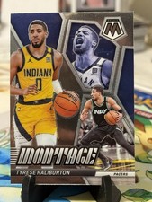 Tyrese Haliburton - 2023-24 Panini Mosaic Montage Insert #20 - Indiana Pacers