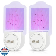 [2-Pack] Flying Insect Trap - Plug in Fruit Fly Trap and Bug Catcher for Home