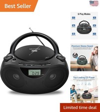 Wireless Streaming CD Playback Boombox - Bluetooth, FM Radio, Enhanced Bass