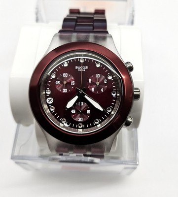 Swatch Irony Diaphane Chrono 2011 - SVCK4054AG - Full Blooded Burgundy - NEU 