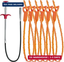 Hair Drain Clog Remover Tool - 6 25-Inch Sink Snake 1 24-Inch Drain Cleane