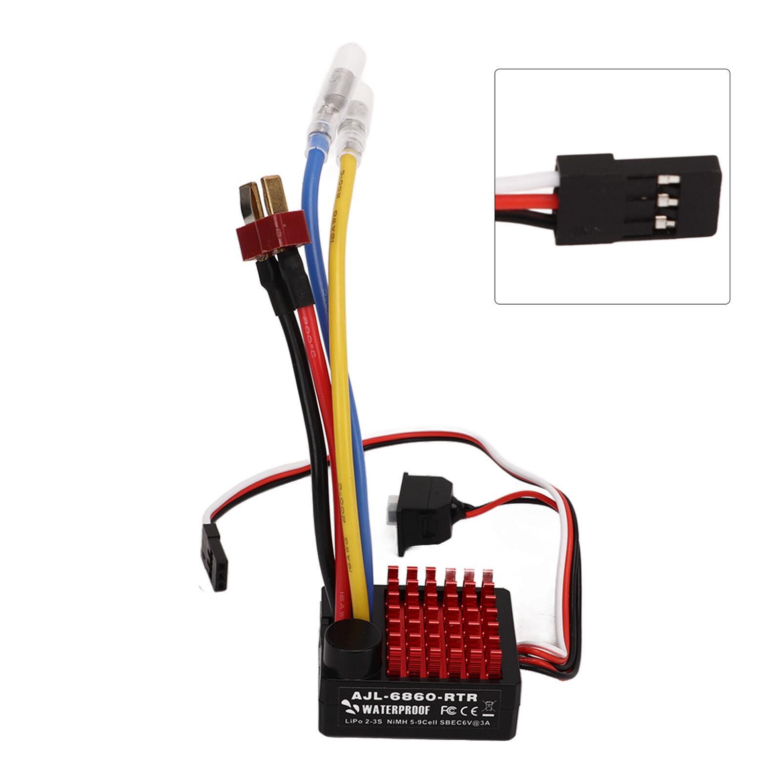 60A Brushed Waterproof RC ESC Electronic Speed Controller for 1/10 RC Car Boat