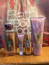 Bath  Body Works PINK PINEAPPLE SUNRISE 4-pack Body  Hand Cream, Gel, Spray