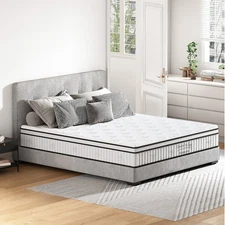 Queen Size 12-Inch Hybrid Mattress - Medium Firm Pocketed Innerspring