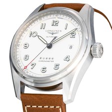 Unused LONGINES Spirit Automatic L3.810.4.73.2 Silver Leather Men's Watch in Box 2