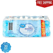 Great Value Purified Water 16.9oz Bottles 40 Pack  Bulk  Fast Ship  Fresh