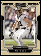2021 Panini Playbook Pete Werner Rookie New Orleans Saints #166
