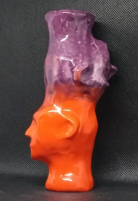 ''Etruscan Question'' - Expensive Original Clay Sculpture. Hand made & glazed!