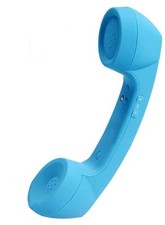Retro Phone Handset with Wireless Bluetooth and USB Handsets for Cell Blue