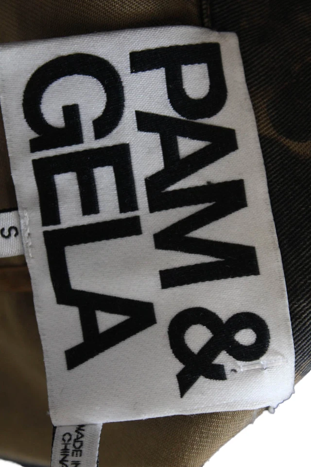 Chaqueta Pam & Gela Mujer Estampado Leopardo Con Cordones Cremallera Manga Larga Marrón Talla S Foto 4 de 4