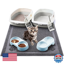 Sliner 7-Pcs Kitten Litter Box Starter Kit - 2 Small Kitty Litter Boxes  Mat