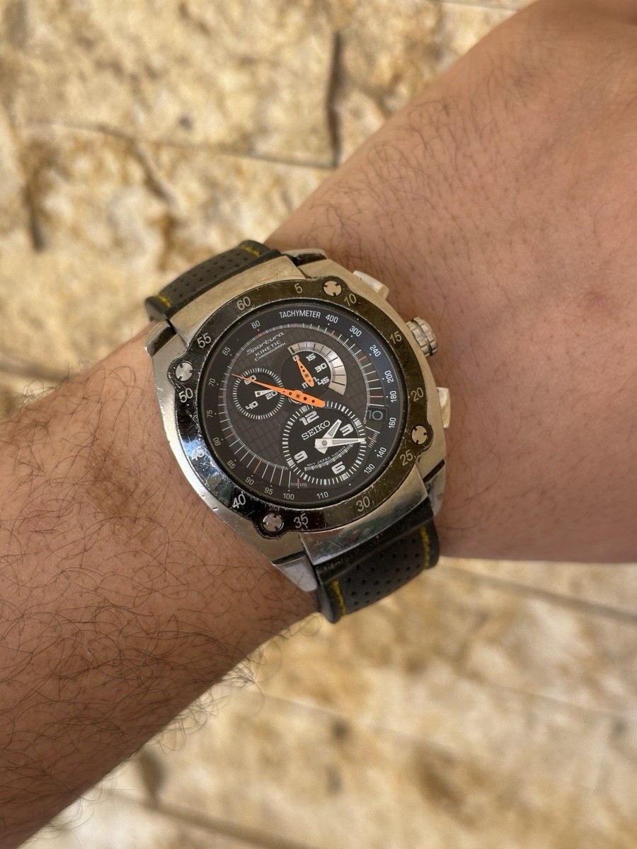 Seiko Sportura Kinetic Chronograph Watch 7L22-0AS0 SNL043P2 42mm
