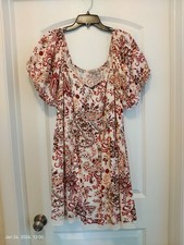 NWT Liberty Love Women’s Dress Size 2XL Multi Colored Short Sleeves Stretch