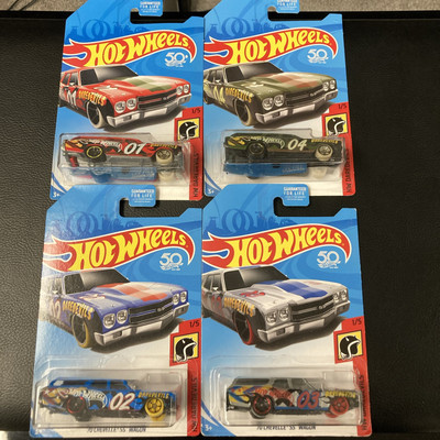 Hot Wheels HW Daredevils -  70 Chevelle SS Wagon - Lot of 4. Unopened.