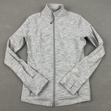 Lululemon Define Jacket Women 10 Gray Full Zip Pockets Wicking Luon W4AWDS