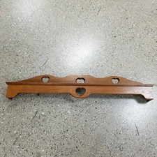 Vintage Extra Long 50.5 Wood Heart Shelf W/4 Cutouts 3.75" Depth