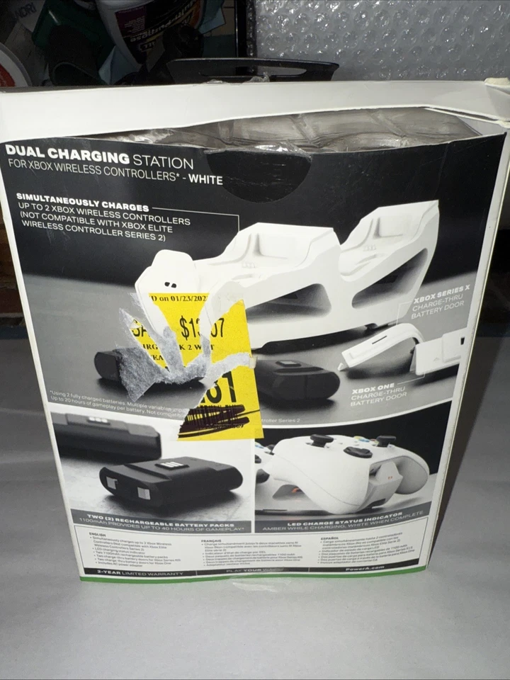 PowerA Dual Charging Station White Open Box Never Used - Image 2 of 4