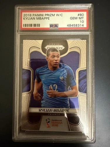 Kylian Mbappe 2018 Panini Prizm World Cup #80 PSA 10 GEM MINT Rookie Card France