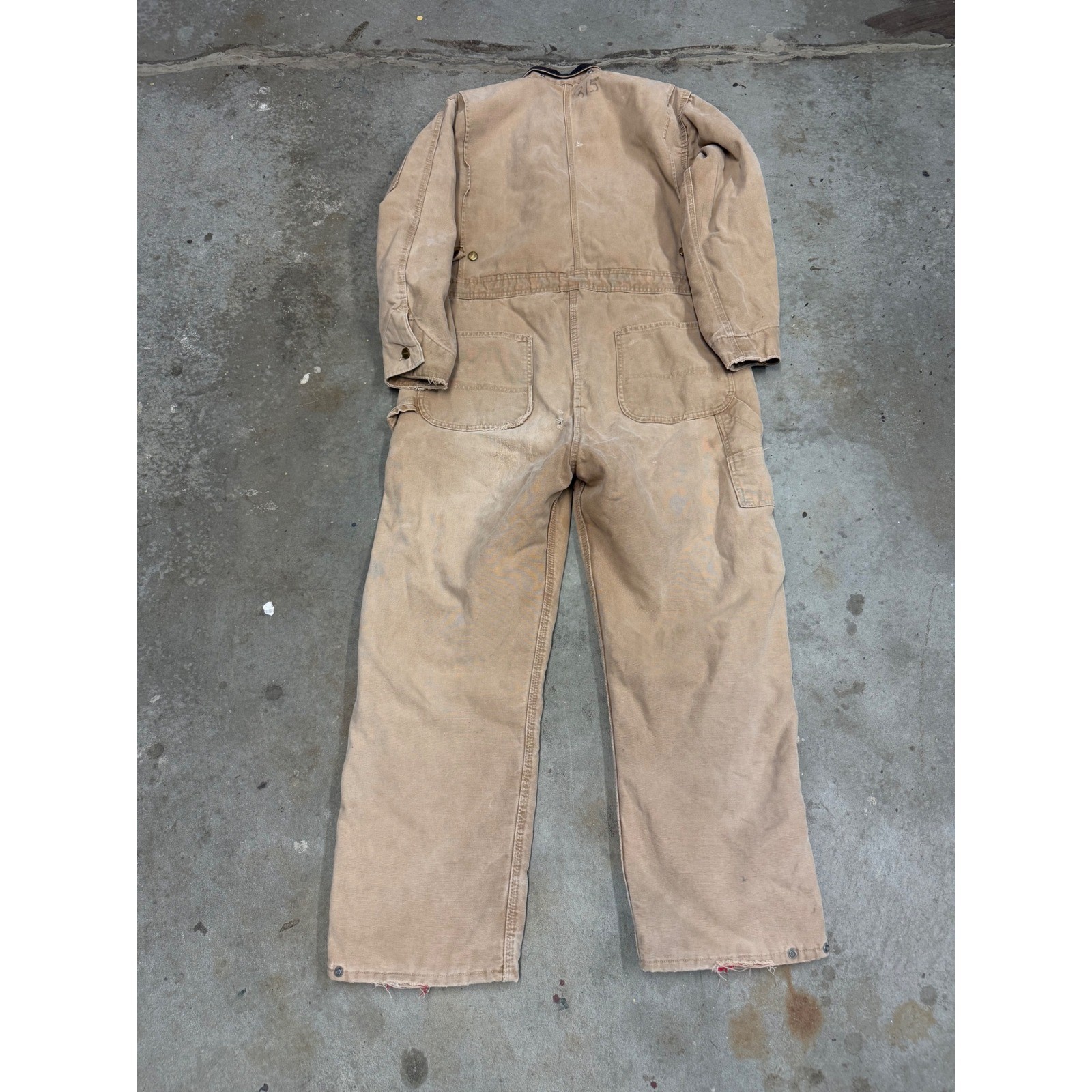 Carhartt Mens Tan Canvas Double Knee Work Bib Overalls Size 44R thumbnail 7