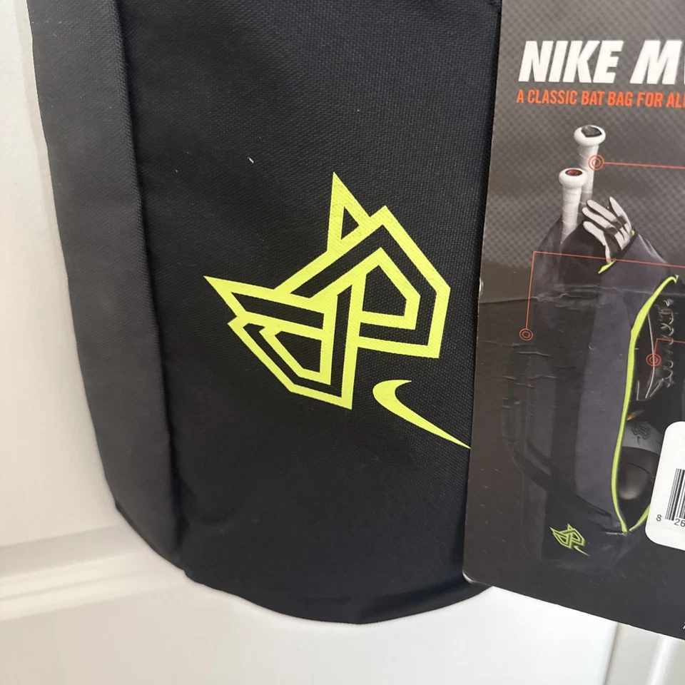 Bolso de Bate de Béisbol Softbol Nike MVP Edge Negro/Verde Neón Nuevo con Etiquetas Foto 2 de 4