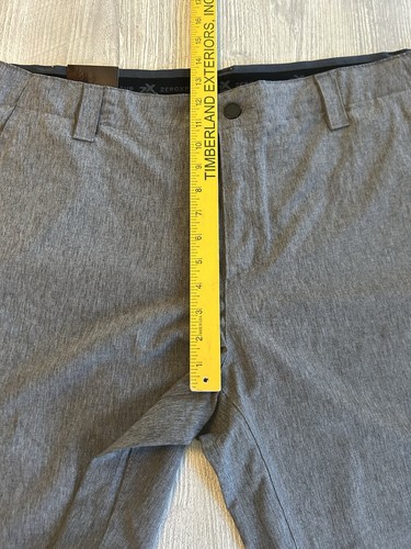 NWT ZeroXposur Sz 40 Slate Gray Stretch Travel Shorts - Flat Front - Zip Pocket - Picture 13 of 15