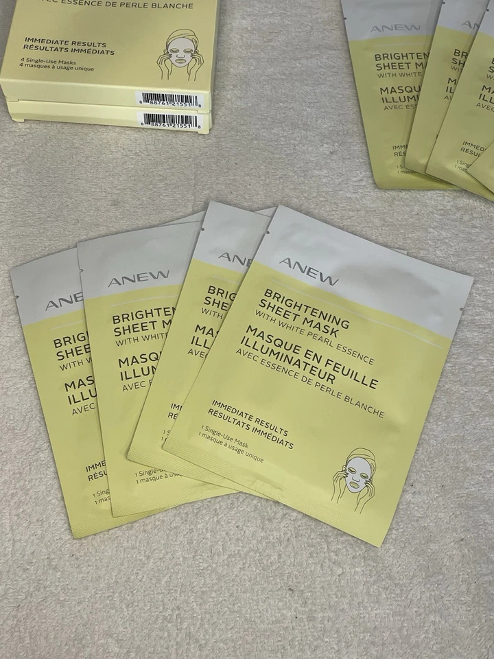 2 包 Avon Anew - The Anew 美白面膜带白色珍珠精华 — 第 2/3 张图片