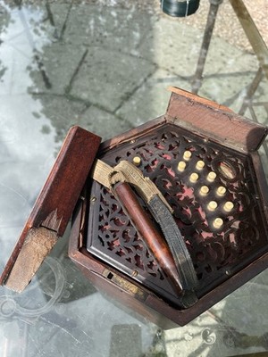 Schöne alte Lachenal 2 Reihen Anglo Concertina