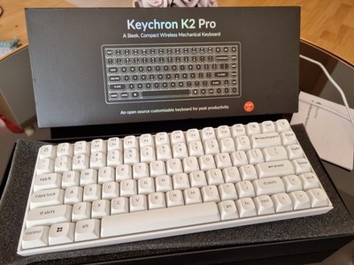 Keychron K2 Pro weiß mit Keychron K Pro Red Switches