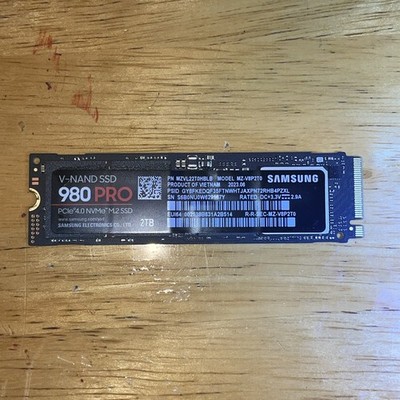 Samsung 980 PRO, 2TB, Internal, M.2 2280 (MZ-V8P2TO) Solid State Drive Working