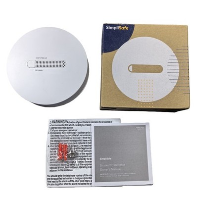 SimpliSafe Smoke Detector Alarm & Carbon Monoxide Detector Latest Gen - White