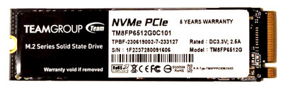 TM8FP6512G - Team Group TM8FP6512G0C101 M.2 2280 512GB Solid State Drive