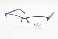 NEW NICOLE MILLER FITZROY C03 NAVY BLUE BROWN AUTHENTIC EYEGLASSES 55-17