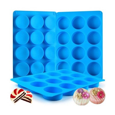 Sidosir 3Pcs Oreo Cookie Chocolate Silicone Mold, 12-Cavity Round Cylinder Or...