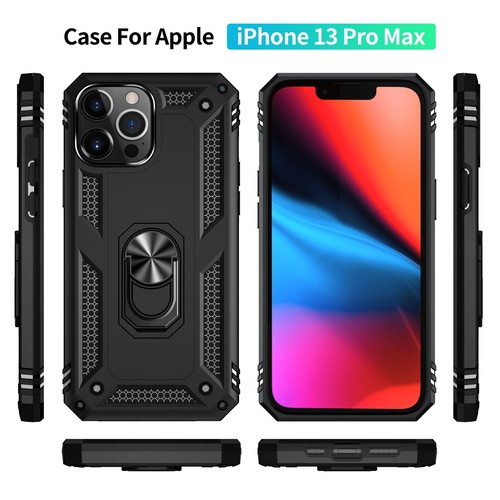 For iPhone 11 12 13 14 15 16 17 Pro Max Hybrid Hard Shockproof Case Holder Cover - Picture 4 of 16