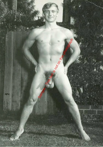 Nude Male Model Vintage Muscular Men Naked Man Hunk Fit 5x7 Photo Print