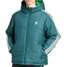 NEW MENS ADIDAS ORIGINALS 3 STRIPES REVERSIBLE PADDED JACKET ~SIZE XL  #JD9072