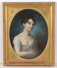 Johann August Schwartz "Portrait of Doris v. Viereck", pastel, ca. 1805