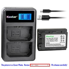 Kastar LCD Dual USB Charger for Sony NP-FZ100 BC-QZ1 Sony Alpha a7R III Camera