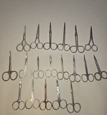 3 SCISSORS LOT Mustache Beard Trimming 4" Cutting Thinning Hair Shears