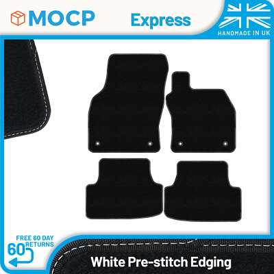Express with White Pre-Stitch Trim Car Mats to fit Seat Leon 2013-2020