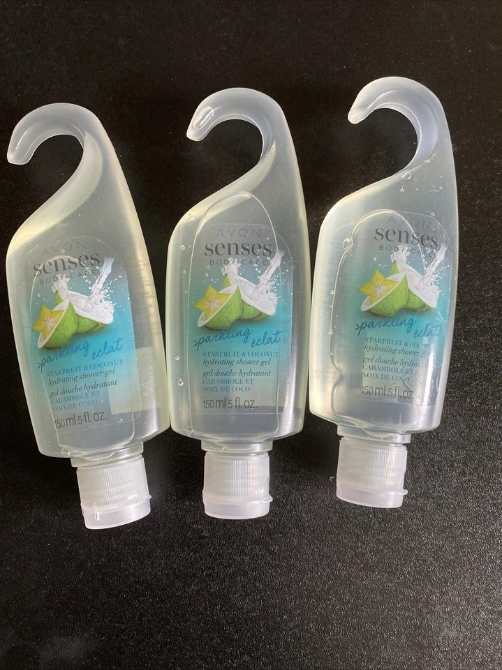 AVON SENSES BODY CARE STARFRUIT & COCONUT SHOWER GEL  3 PIECES 5 OZ EACH - Image 4 of 4