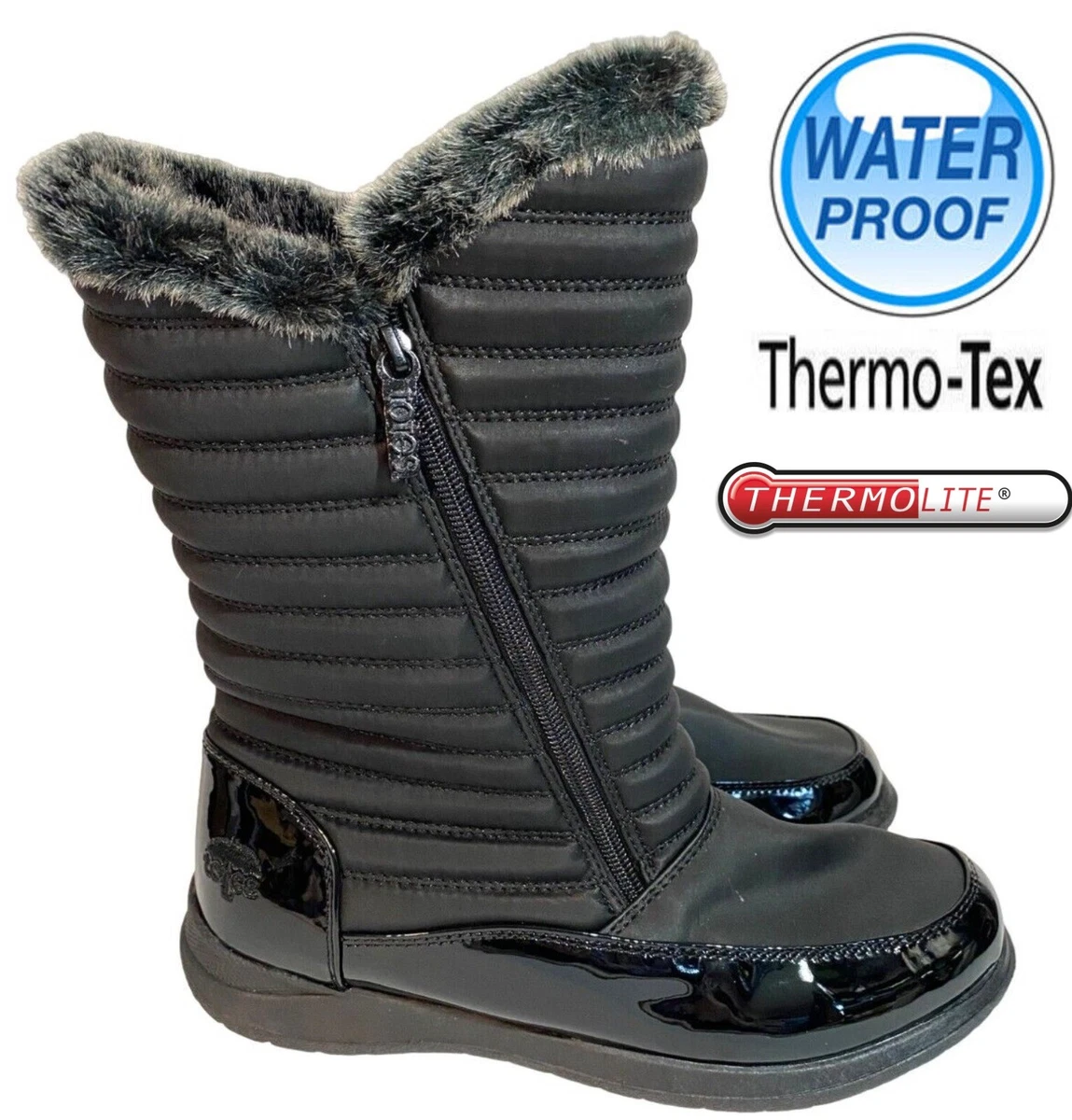 LADIES WOMENS WINTER SNOW WATERPROOF MUCKER THERMAL WELLINGTONS
