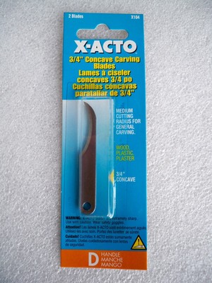 X-ACTO X104 PACK 2 KLINGEN 3/4'' CONCAVE CARVING BLADES 