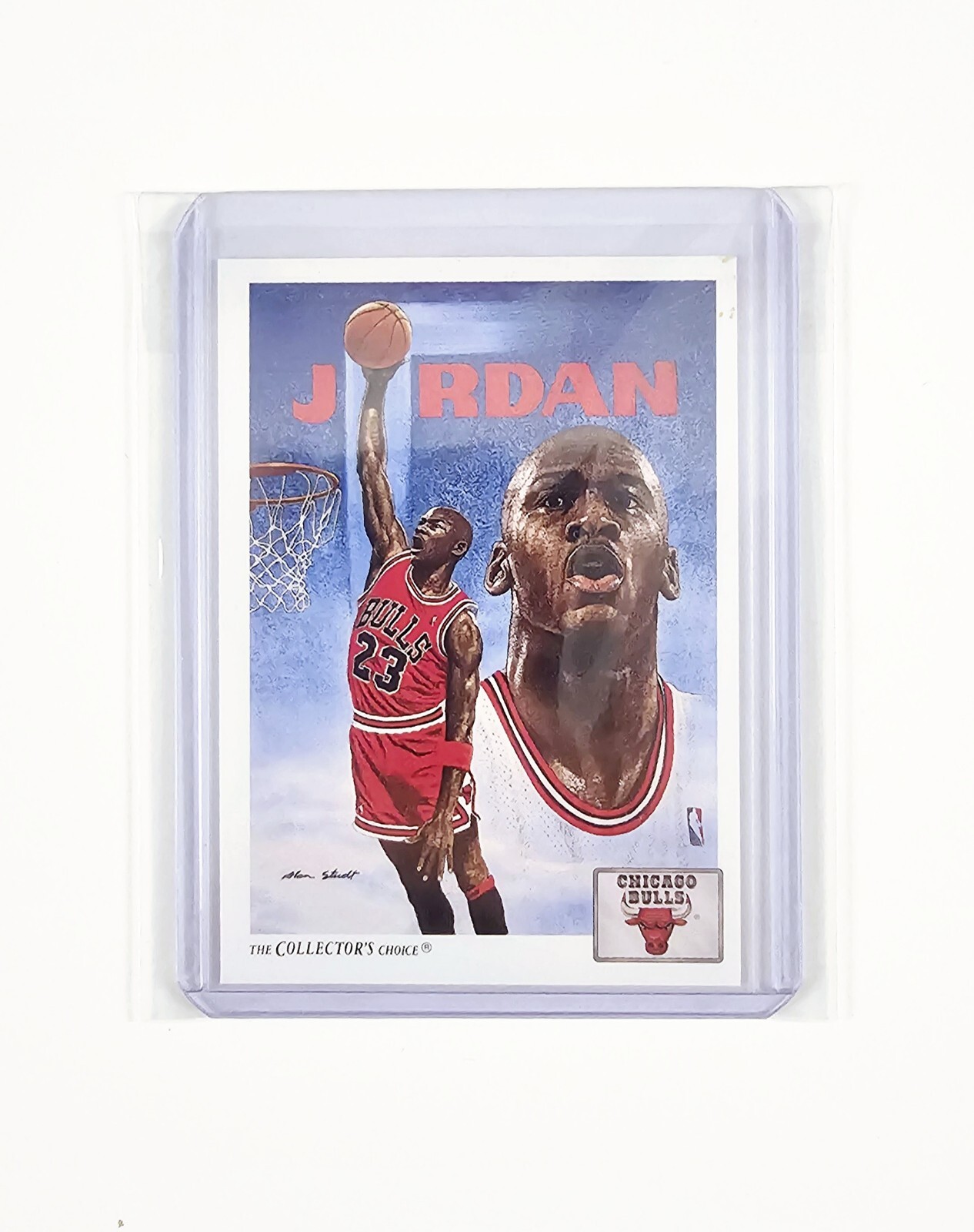 1991-92 Upper Deck #75 Michael Jordan Collectors Choice Alan Studt Art Card