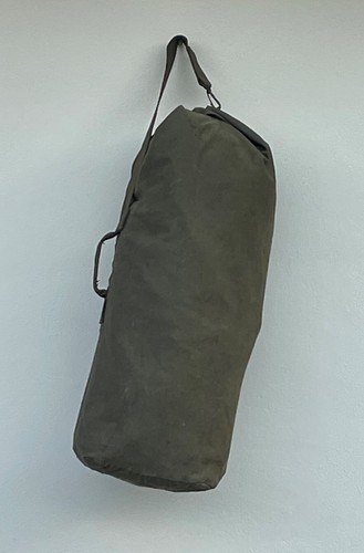 Original WW2 1944 US Army DUFFEL BAG Green Heavy-Duty Canvas Made in Tulsa Okla