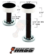 3 Silver Billet Vent Windshield Bolts For 14-Up Harley  - FIRE DEPT USA UF2