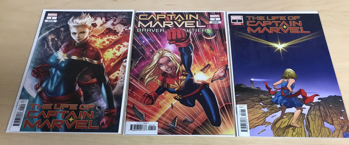 The Life Of Captain Marvel #1 (-9.8) 3x Variant Covers/Marvel