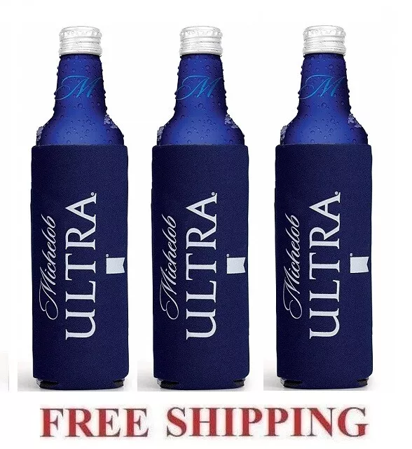 MICHELOB ULTRA 3 SLIM 16oz ALUMINUM BOTTLE COOLER COOZIE KOOZIE HUGGIE NEW  BUD