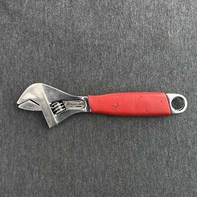 Snap On Tools 8'' Red Soft Grip Adjustable Wrench
