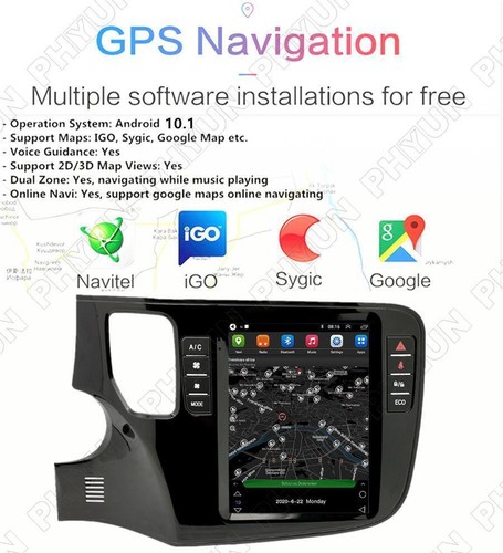 9.7'' 1+16GB Radio Player GPS Navigation For 2013-20 Mitsubishi Outlander 3 LHD - Foto 6 di 14